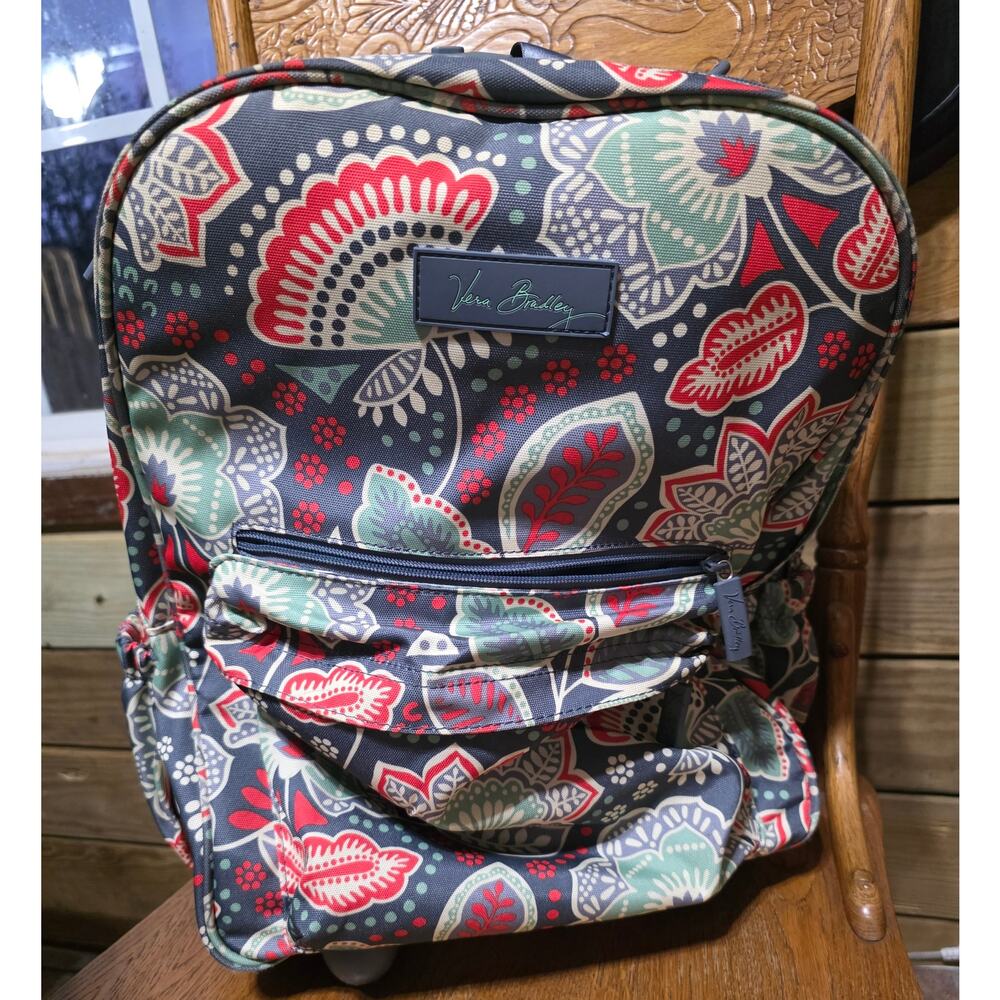 Vera Bradley Lighten Up Rolling Backpack Retired Nomadic Floral Print